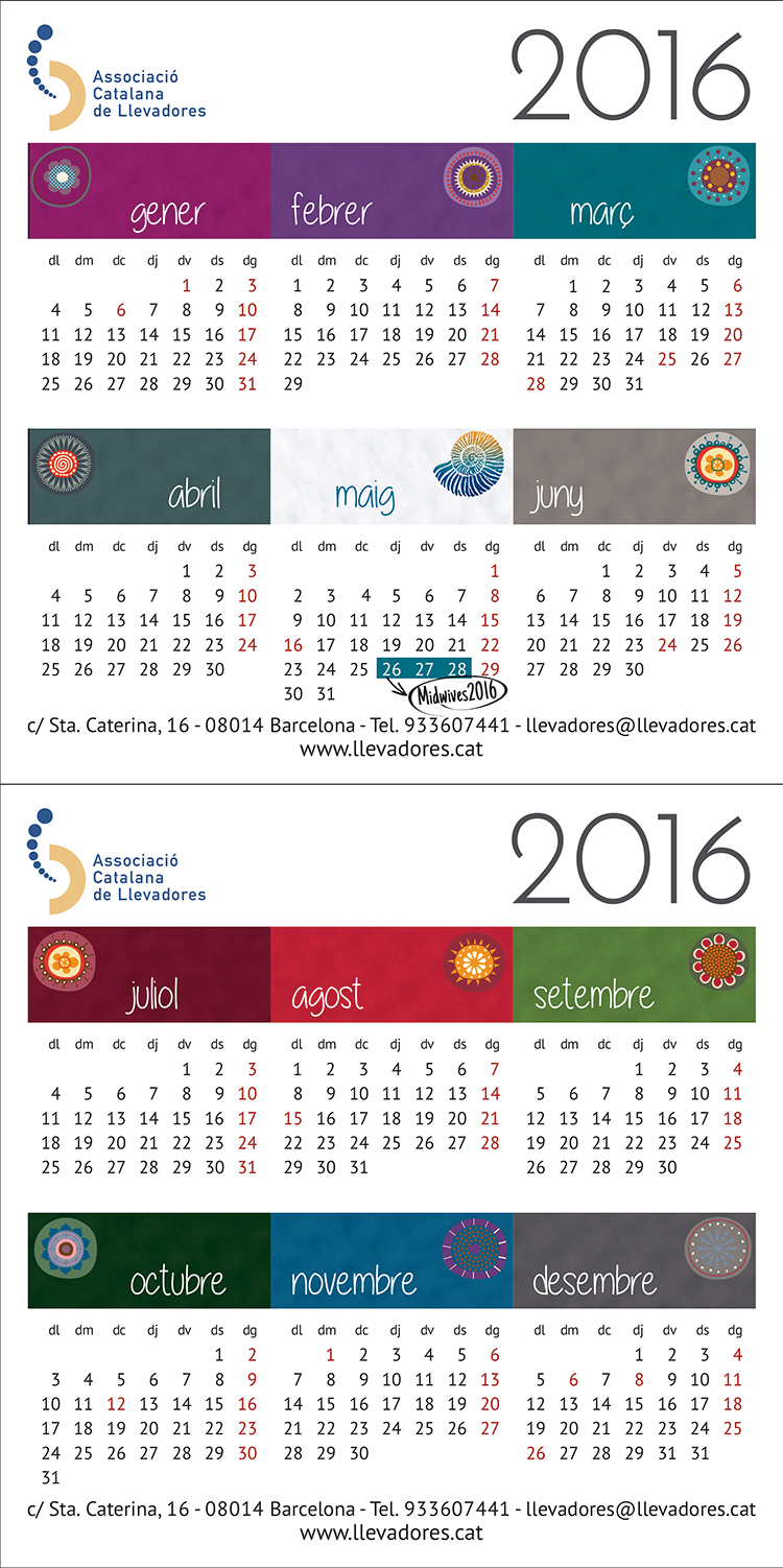 calendari 2016 - Associació Catalana de Llevadores